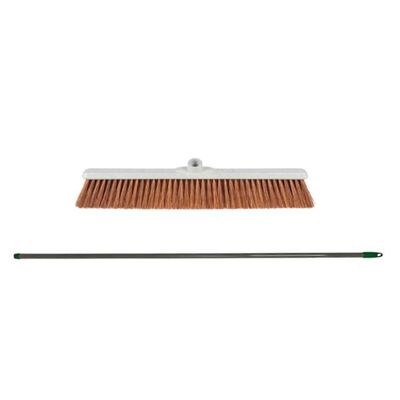 102401: PET bezem met steelbevestiging - 60 cm - met steel 150 cm