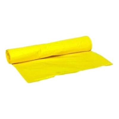 620339: HD zak - 58 x 100 cm - T23 - 75 l - GEEL - rol 25 stuks