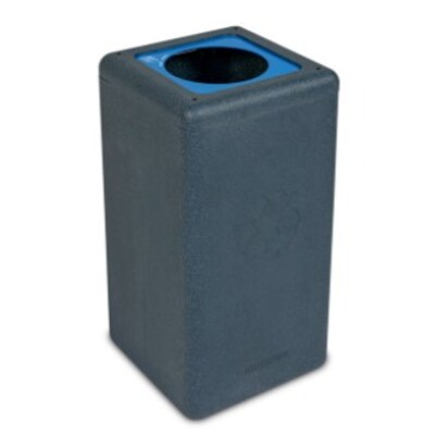 625700: Bomabin Select Brick - 65 l - ZWART - deksel BLAUW