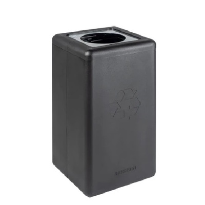 750099: Bomabin Select Brick - 65 l - ZWART - deksel GRIJS