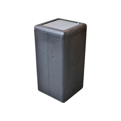 625700: Bomabin Select Brick - 65 l - ZWART - gesloten deksel GRIJS