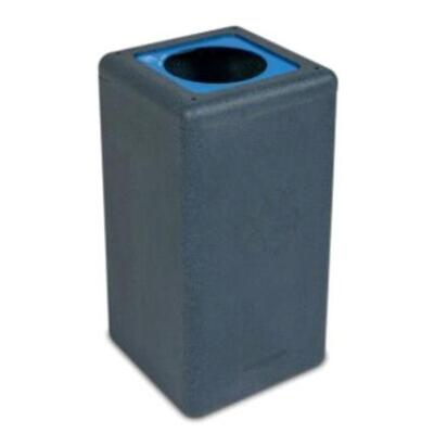 750297: Bomabin Select Brick - 65 l - ZWART deksel BLAUW