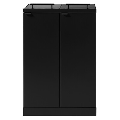 750440: Bomabin Select Bica - 2 x 65 l - ZWART - deksel/deksel