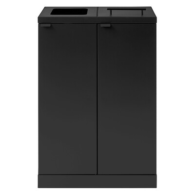 750480: Bomabin Select Bica - 2 x 65 l - ZWART - open/deksel