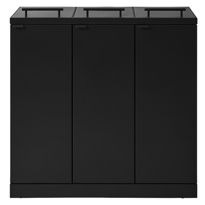 750512: Bomabin Select Bica - 3 x 65 l - ZWART - deksel/deksel/deksel