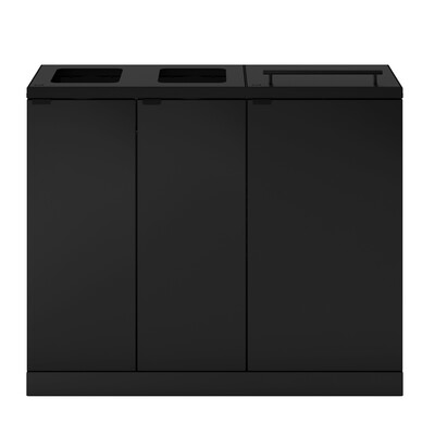 625700: Bomabin Select Bica - 2 x 65 l + 2 x 45 l - ZWART - open/open/deksel