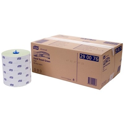 770803: Tork Matic Advanced handdoekrol - zacht - 2 laags - 150 m x 21 cm - 6 rollen - GROEN - 290076