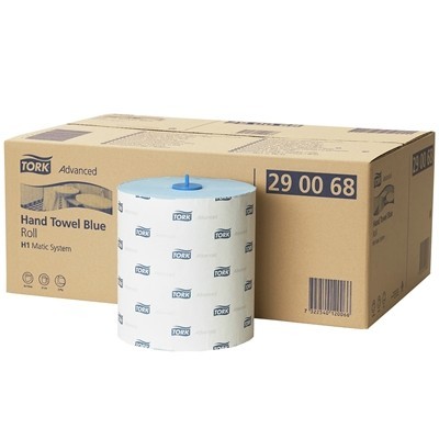 771805: Tork Matic Blue Handtowel Roll - 2 plis - 150 m x 21 cm - BLEU - 6 rouleaux - 290068