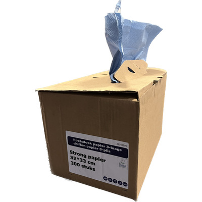 771759: Papier de nettoyage - 3 couches - 32 x 33 cm - 300 pièces - BLEU