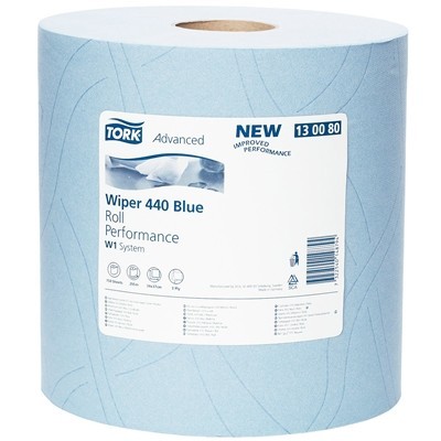 771783: Tork Premium Industrial Heavy-Duty poetspapier - 3 laags - 255 m x 36,9 cm - 1 rol - BLAUW - 130080