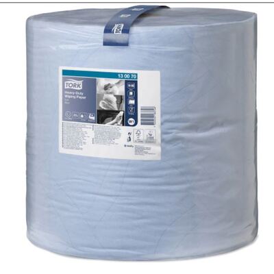 771789: Tork Premium Heavy-Duty poetspapier - 2 laags - 340 m x 36,9 cm - 1 rol - BLAUW - 130070