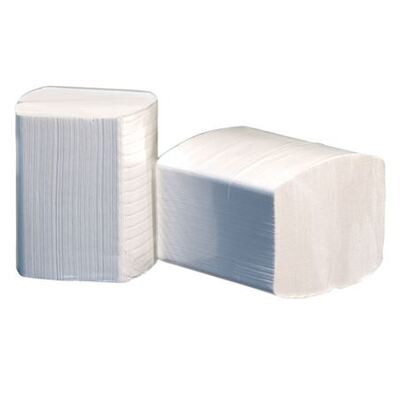 774025: Toiletpapier vel-per-vel - recycled tissue - 2-laags - 250 vel - WIT - 32 bundels
