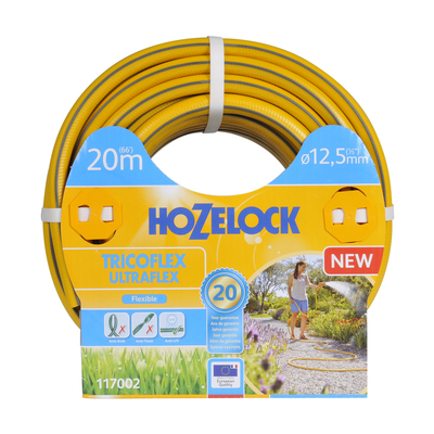 900422: Waterslang met waterpistool - 20 m - GEEL
