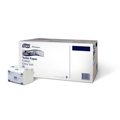 T114276: Tork Premium gevouwen toiletpapier - extra zacht - 2 laags - 19 x 11 cm - 30 x 252 stuks - WIT - 114276