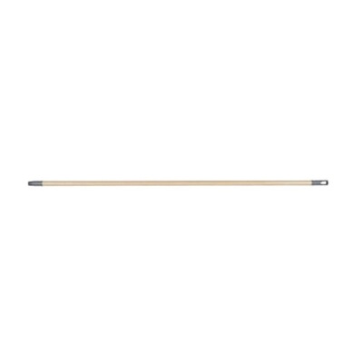 Wooden broom handle - with plastic screw thread and hanging eyelet - 155 cm