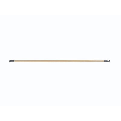 Borstelsteel in hout - met plastiek schroefdraad en ophangoog - 140 cm