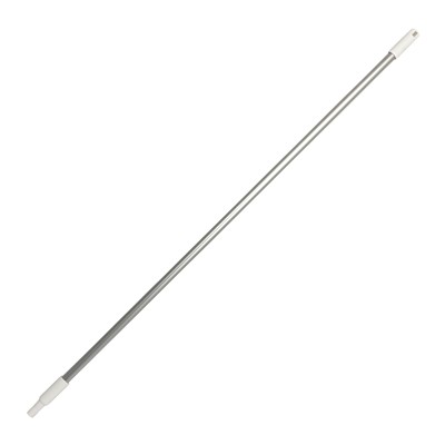 Aluminium handle with screw thread - 150 cm - WHITE