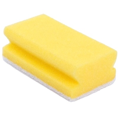 Éponge à récurer synthétique - 13 x 7 cm - JAUNE/BLANC - 5 pièces