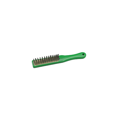 Brosse pr. grill en plastique/ inox vert 279x35mm