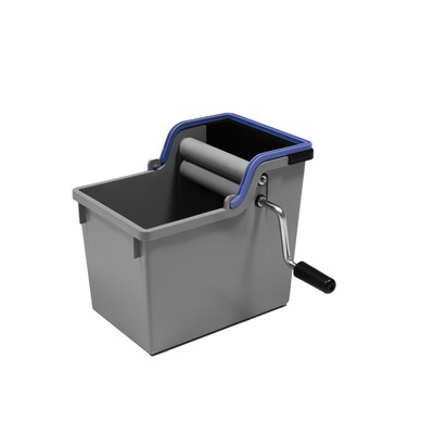 Numatic seau presse à rouleau grise à anse bleue 10l