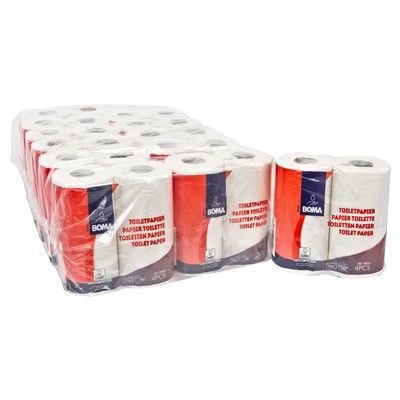 Toiletpaper Boma - 2 ply - tissue - embossed - 200 sheets - WHITE - 48 roles (12x4)