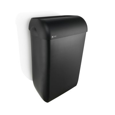Black Satino waste bin - 43 l -  BLACK - 180260/331760