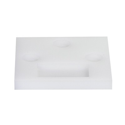 Helder® Presentatiedisplay vierkant - TRANSPARANT/WIT - 10 stuks