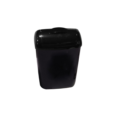 Sanitary bin black 8l with lid 350x240x190mm