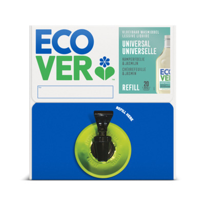 Ecover Lessive Liquide Lavande - 15 l - bag-in-box - 11 langues