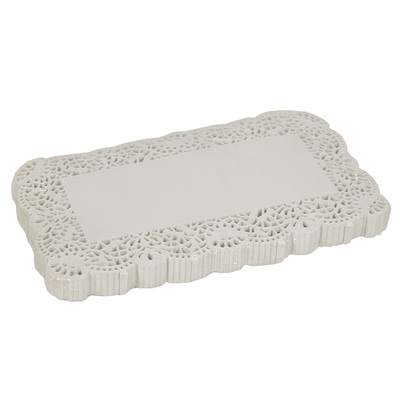 Dentelle rectangulaire blanche 24x14cm 250pcs