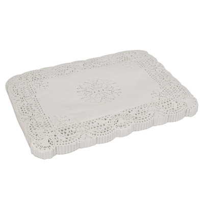 Dentelle rectangulaire blanche 30x40cm 250pcs
