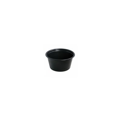 Sauspotje Pp Zwart 60ml Ø60,2x32 Mm 2500st - Inclusief FOST PLUS bijdrage