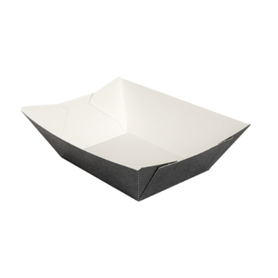 Rect. Black/White Cardboard Container