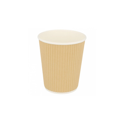 Koffiebeker Geribbeld Kraft 240ml 8oz 1000st - Inclusief FOST PLUS bijdrage
