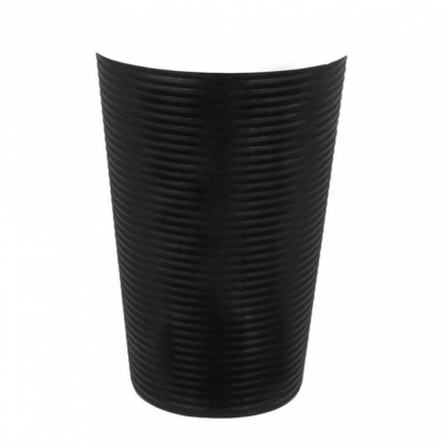 Koffiebeker Geribbeld Zwart 480ml 16oz 500st - Inclusief FOST PLUS bijdrage