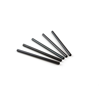 Rietje cocktail rvs zwart Ø8 mm/15cm 12st