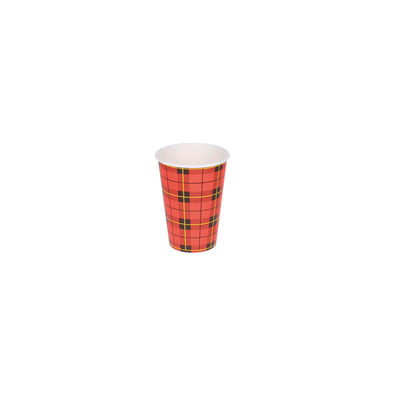 Budget Drinkbeker Karton 180ml Geruit Ø70,3mm 25x100st