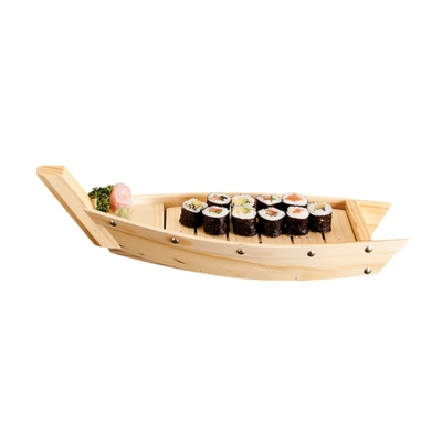 Seafood boat natural wood