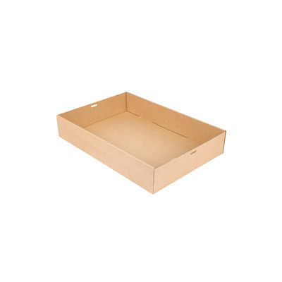 Boîte traiteur naturel kraft sans couvercle 45x31x8cm 50pcs