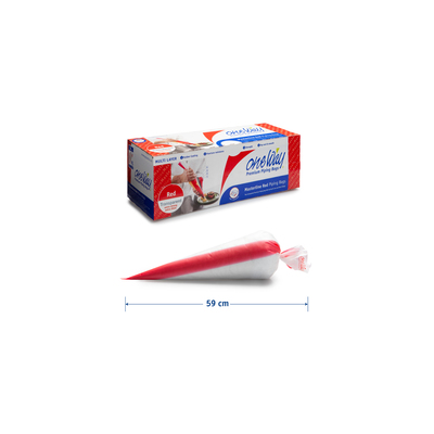 Spuitzak Masterline Transp/Rood 59x28cm Xl Op Rol 74st