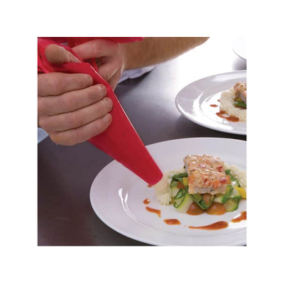 Poche à douille jetables rouge 74 sacs sur rouleau 59x28cm