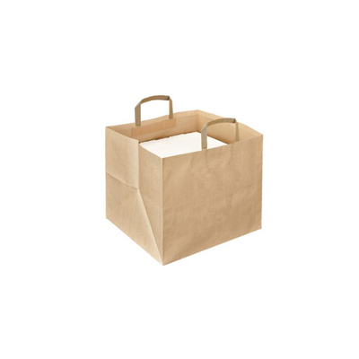 Draagtas In Bruine Kraft Met Handvat 360+310+360mm 125st - Inclusief FOST PLUS bijdrage