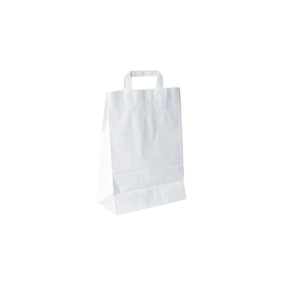 Draagtas in witte kraft met handvat 260+170x250mm 400st - Inclusief FOST PLUS bijdrage