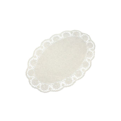 Dentelle ovale blanche