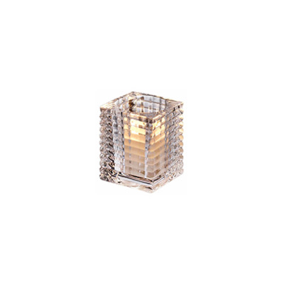 Relight Houder Geribbeld Glas Transparant 6st