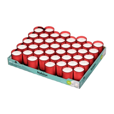 Relight Clear Cup red Burn Time 16h 5x40pcs