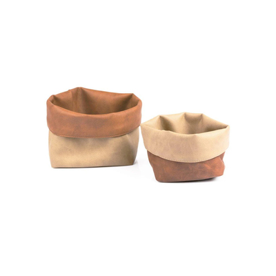 Pavelinni Corbeille à Pain Ø14cm Cuir écologique Lavable