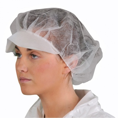 Mop Cap Non-Woven With Flap White 10x100pcs