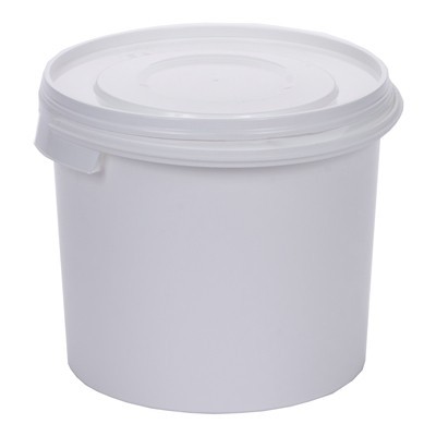 Seau avec couvercle 6.5L BLANC