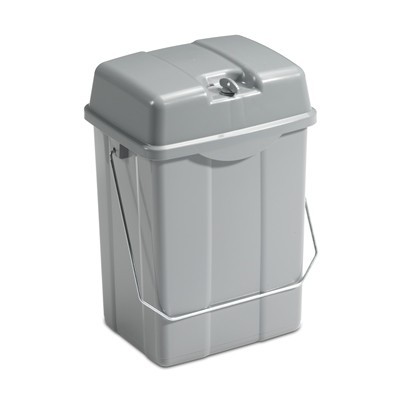 Afsluitbare emmer - 12 l - GRIJS